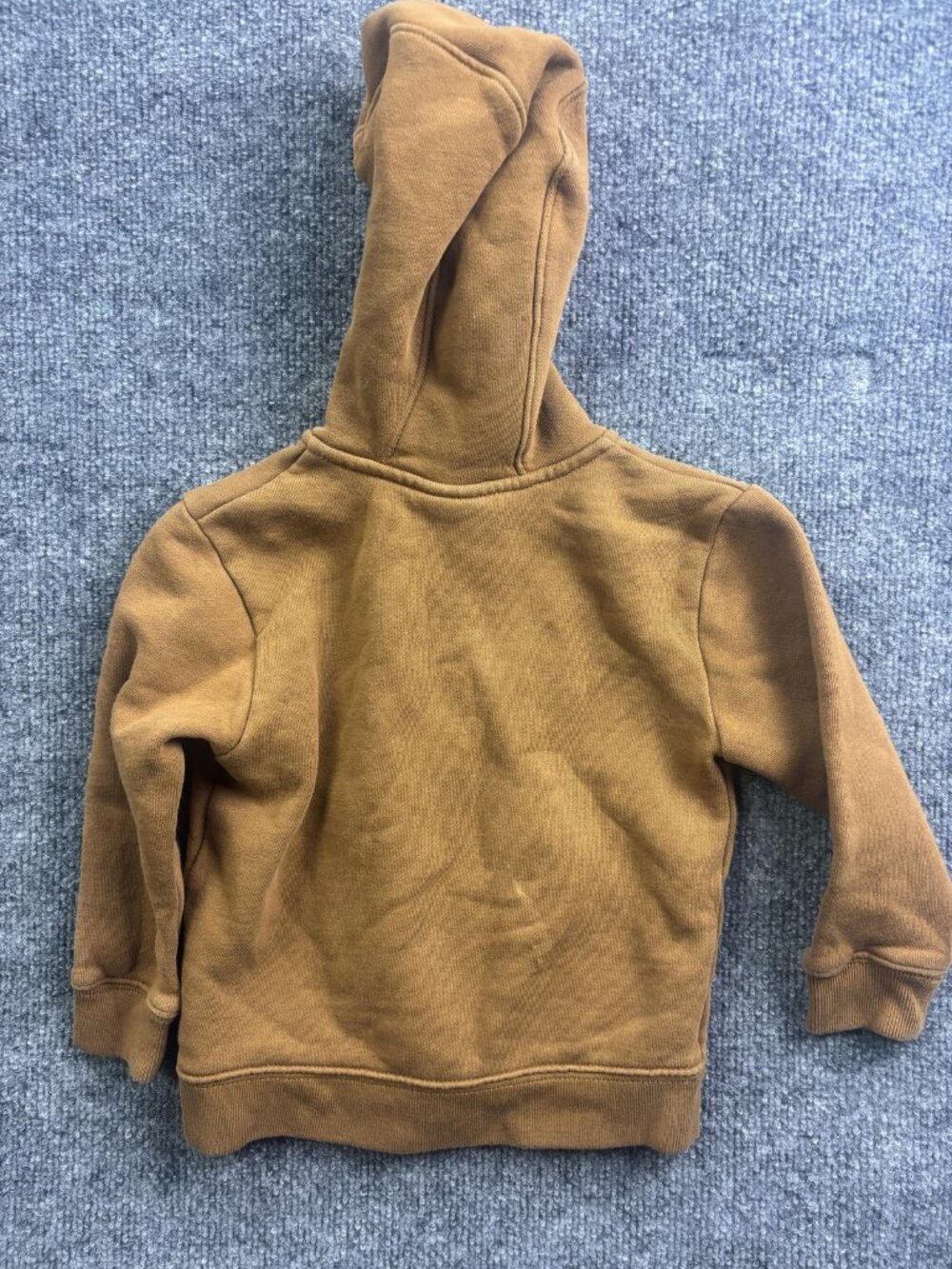 Carhartt Jacket Boys 2T Brown Hooded Fleece Full Zip Logo Pockets Hoodie - Picture 4 of 4